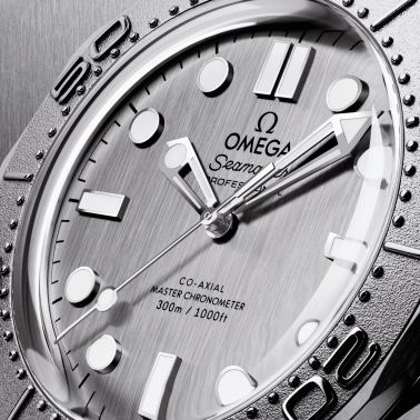 Montre Omega Seamaster Diver 300m Co-Axial Master Chronometer cadran acier bracelet caoutchouc 42 mm