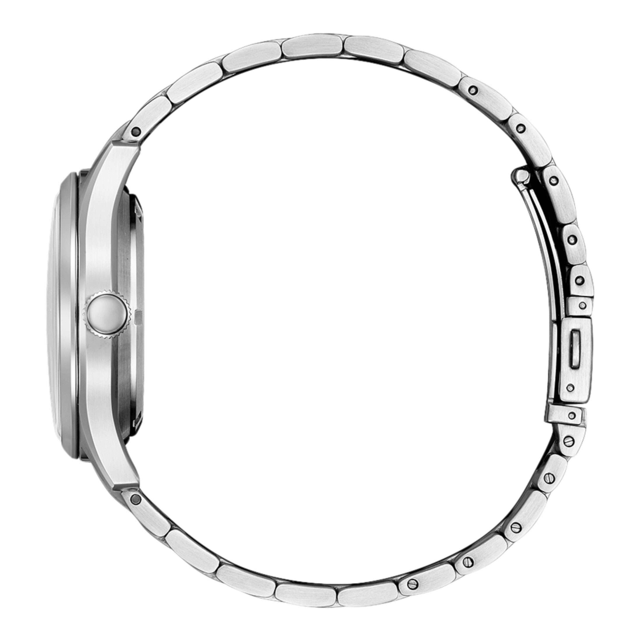 Citizen Crystal 7 Mechanical Day Date automatic white dial steel bracelet 40 mm