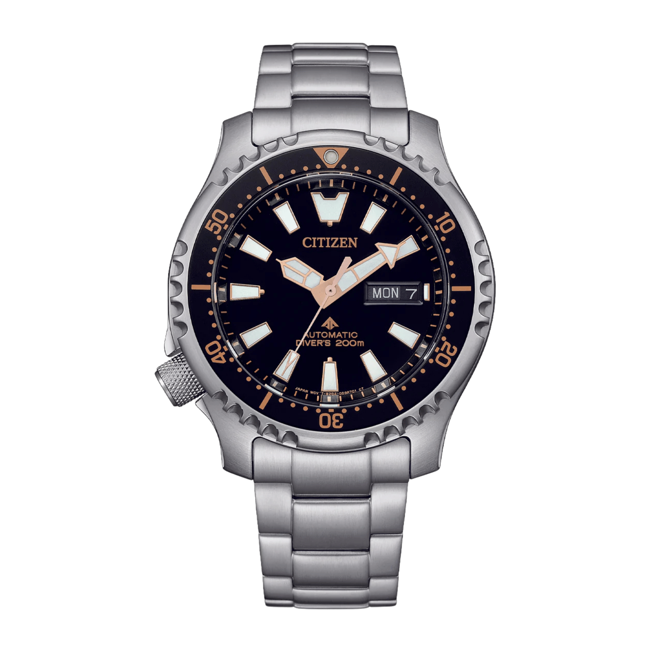 Montre Citizen Promaster Marine Fugu automatique cadran noir bracelet acier 42 mm