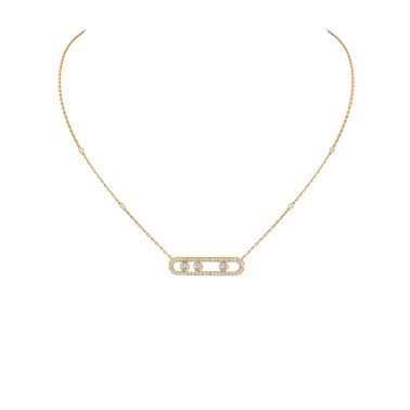 Collier Messika Move Pavé en or jaune et diamants