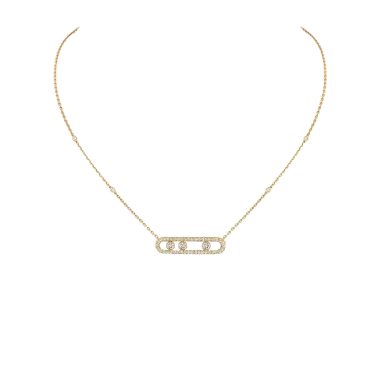 Collier Messika Move Pavé en or jaune et diamants