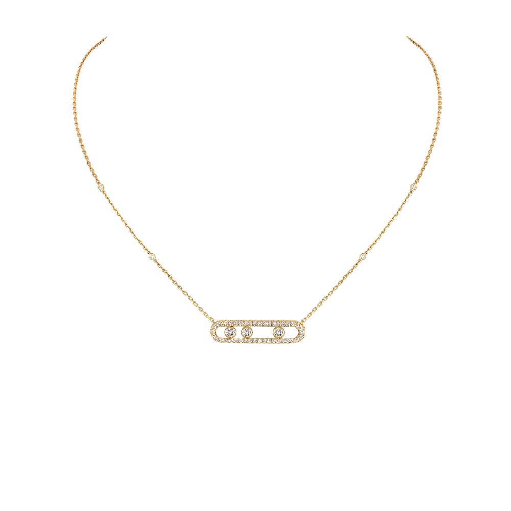 Collier Messika Move Pavé en or jaune et diamants