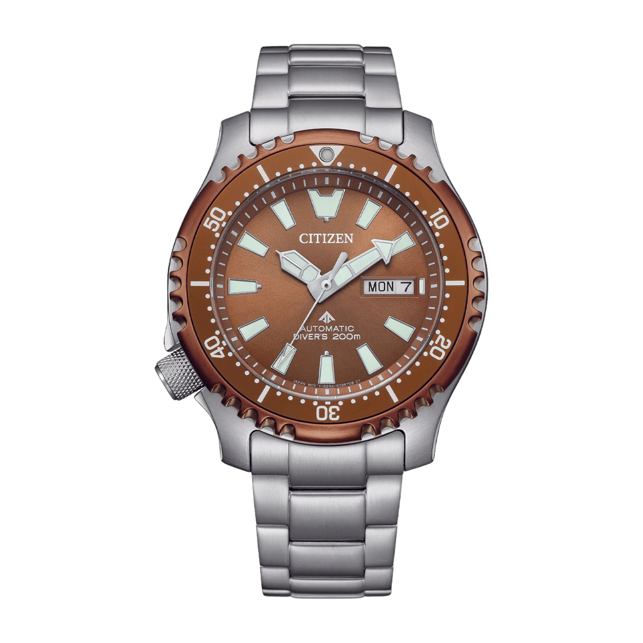 Montre Citizen Promaster Marine Fugu automatique cadran cuivre bracelet acier 42 mm