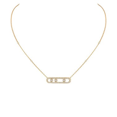 Collier Messika Move Pavé en or jaune et diamants