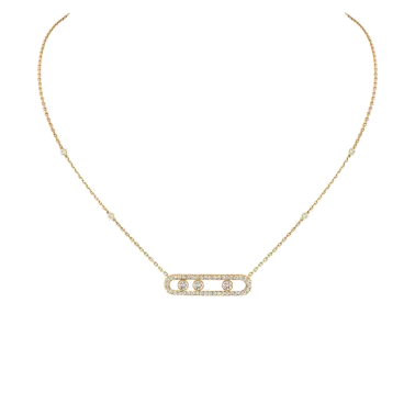 Collier Messika Move Pavé en or jaune et diamants