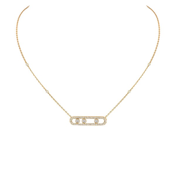 Collier Messika Move Pavé en or jaune et diamants