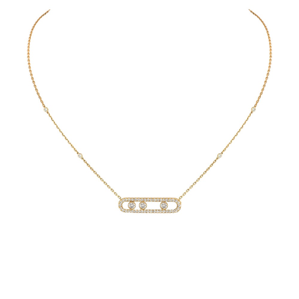 Collier Messika Move Pavé en or jaune et diamants