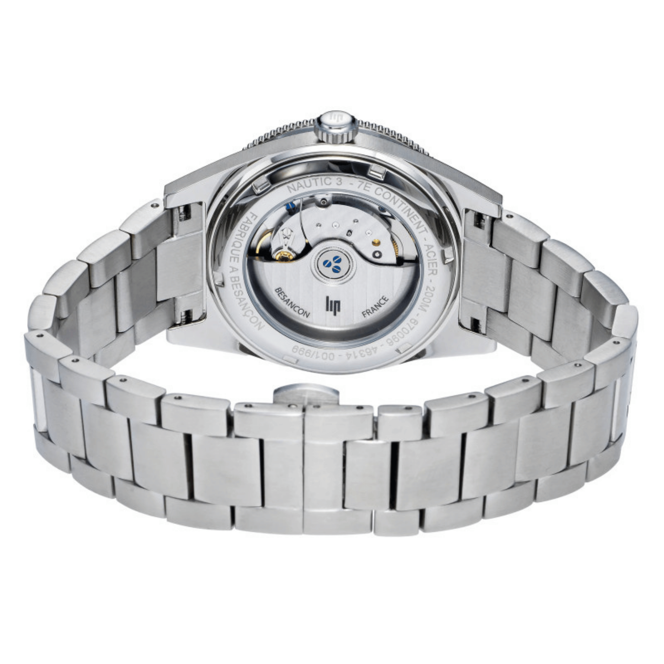 Lip Nautic 3 "7ème Continent" automatic blue dial steel bracelet 39 mm
