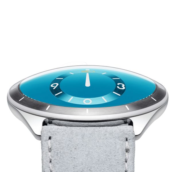 Ressence TYPE 9 Aqua titanium automatic blue dial leather strap 39 mm