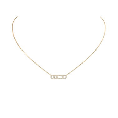 Collier Messika Baby Move Pavé en or jaune et diamants