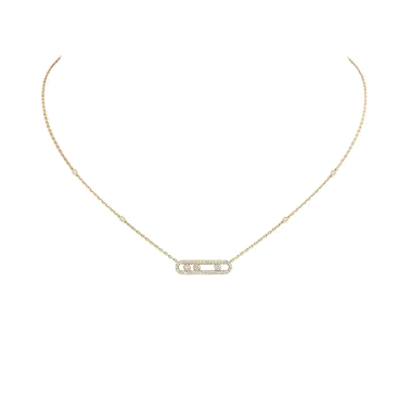 Collier Messika Baby Move Pavé en or jaune et diamants