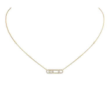 Collier Messika Baby Move Pavé en or jaune et diamants
