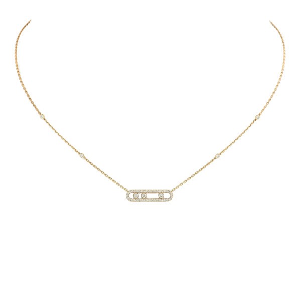 Collier Messika Baby Move Pavé en or jaune et diamants