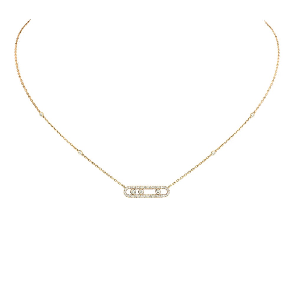 Collier Messika Baby Move Pavé en or jaune et diamants