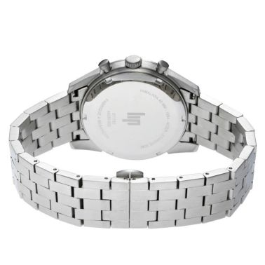 Montre Lip Himalaya Chronographe Quartz cadran noir bracelet acier 40 mm
