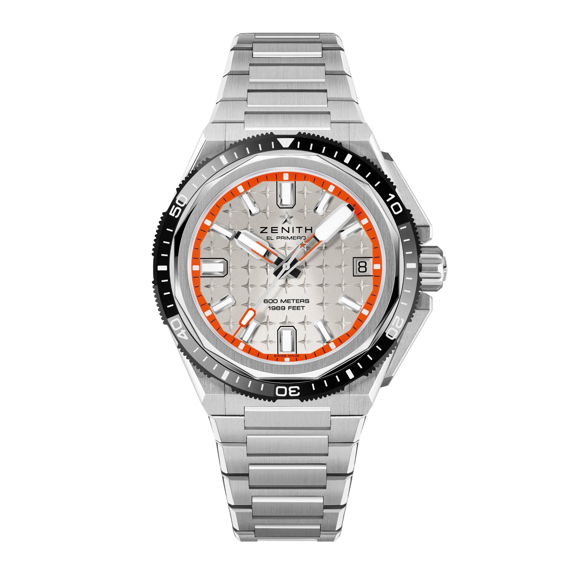 Montre Zenith Defy Extreme Diver El-Primero automatique cadran argenté bracelet titane 42,5 mm