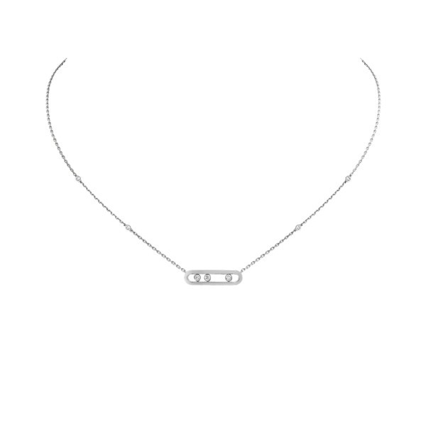 Collier Messika Baby Move en or blanc et diamants