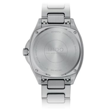 Mido Multifort TV automatic watch diamond index English blue mother-of-pearl dial stainless steel bracelet 35 mm