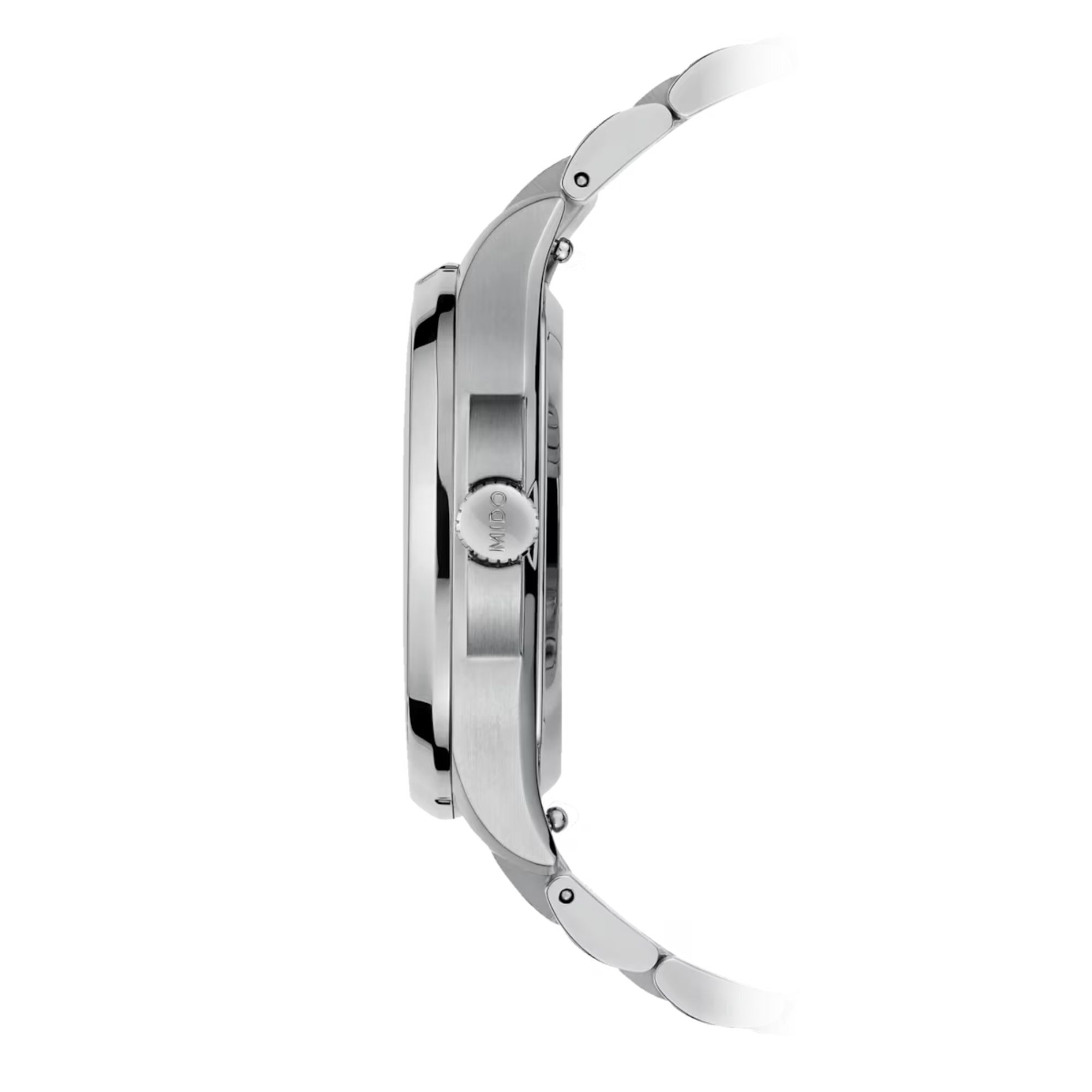 Montre Mido Multifort TV automatique index diamants cadran nacre blanche bracelet acier 35 mm