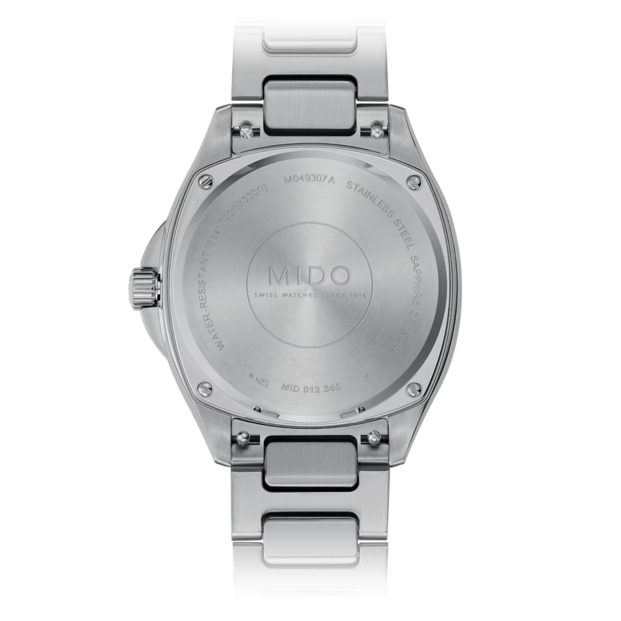 Montre Mido Multifort TV automatique index diamants cadran bleu bracelet acier 35 mm