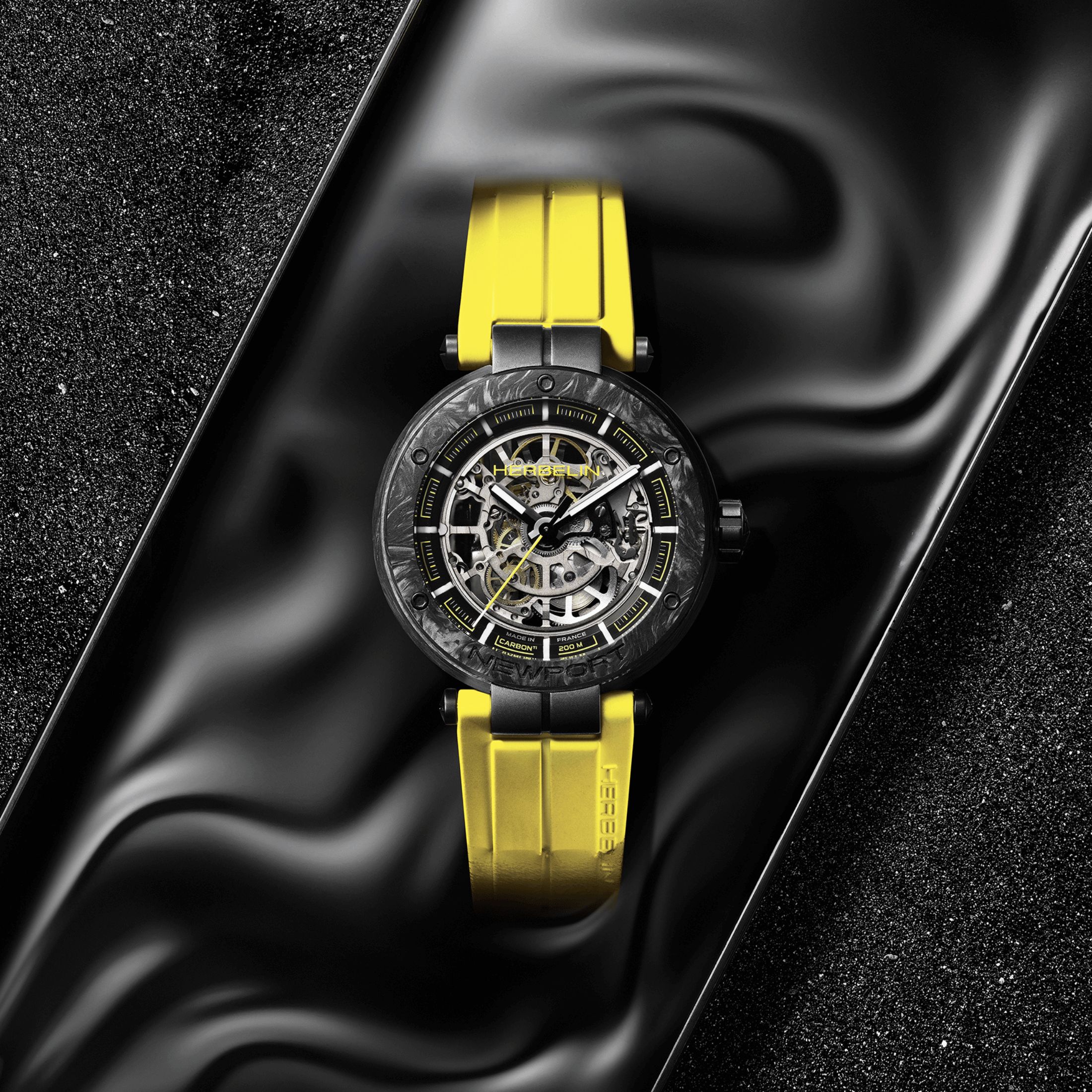 Montre Herbelin Newport Carbone Titane Squelette 1888SQCTN14CY