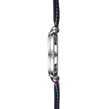 Herbelin Newport Quartz Date blue dial blue fabric strap 40,5 mm