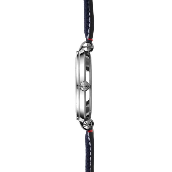 Herbelin Newport Quartz Date blue dial blue fabric strap 40,5 mm