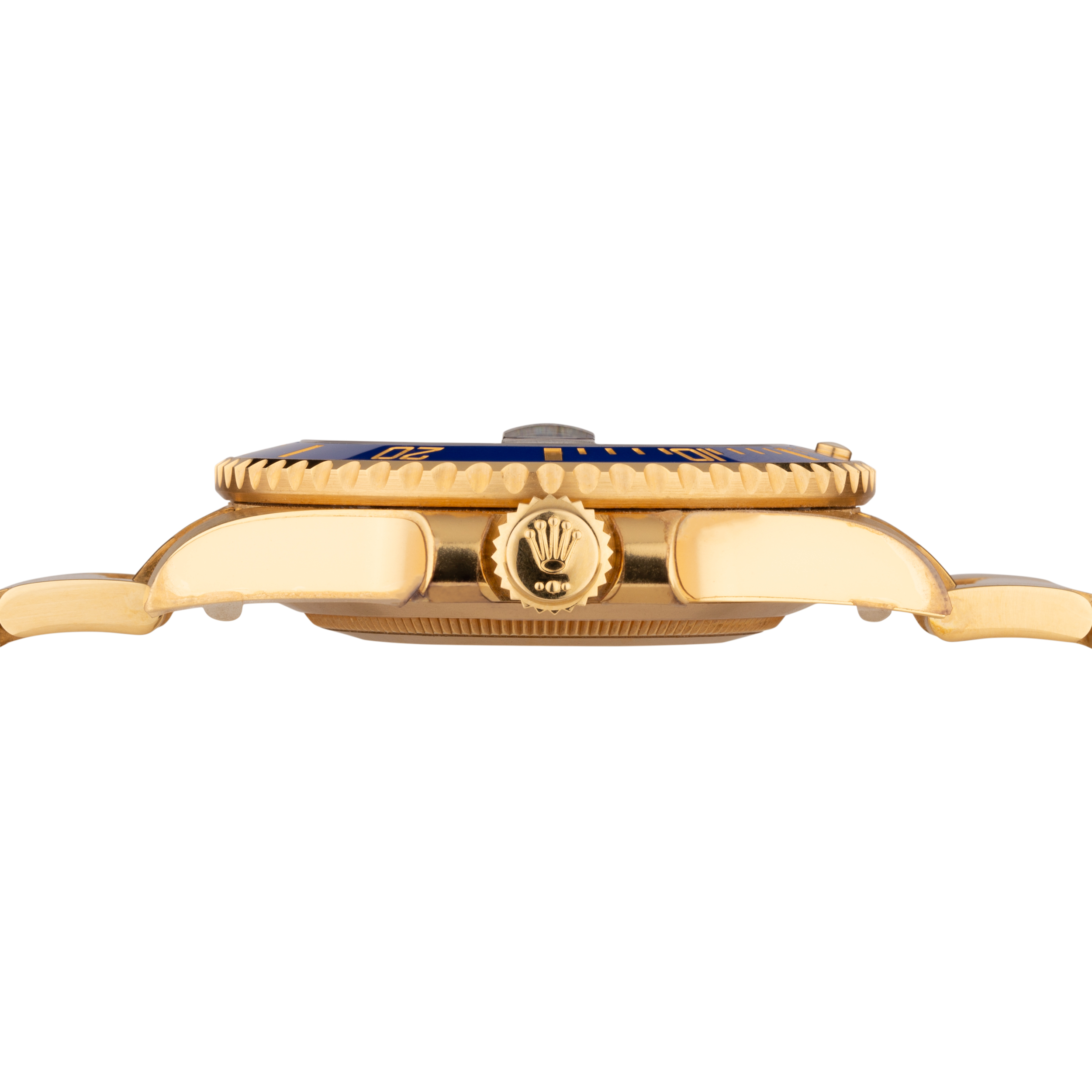 Rolex Submariner Date 18k yellow gold 116618LB automatic 40 mm stickered