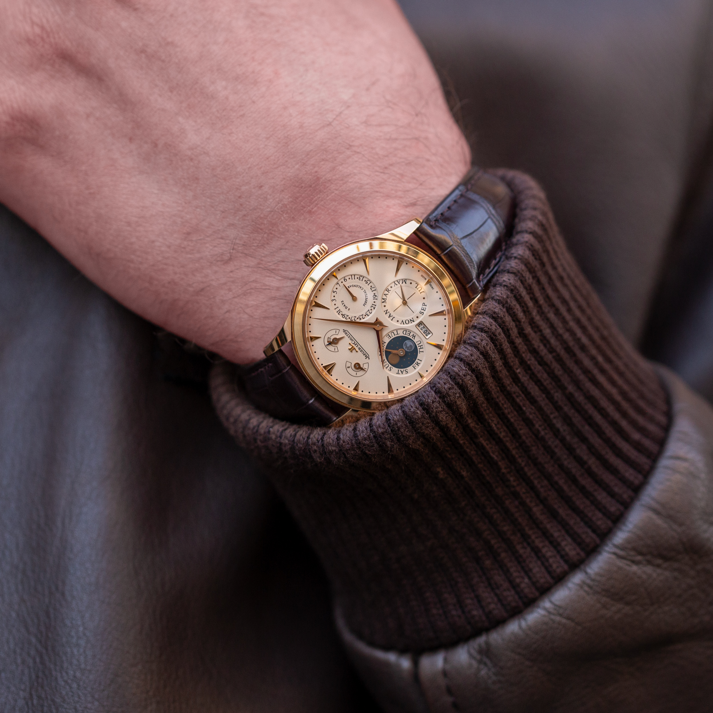 Montre Jaeger-LeCoultre Master Eight Days Perpetual Calendar mécanique 40 mm Full Set 2015