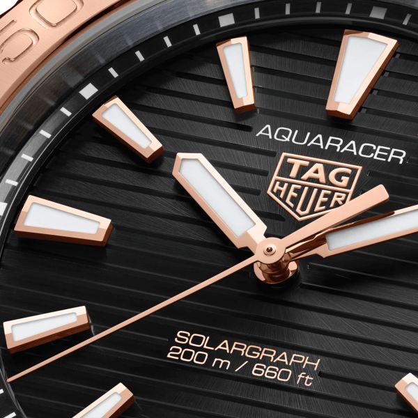 TAG Heuer Aquaracer Professional 200 Solargraph rose gold plated steel 40 mm WBP1121.BB0003