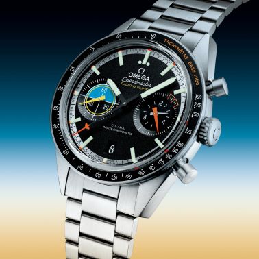 Montre Omega Speedmaster Pilot "Flight Qualified" Master Chronometer automatique cadran noir bracelet acier 40,85 mm