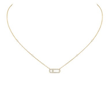 Collier Messika Move Uno en or jaune et diamants
