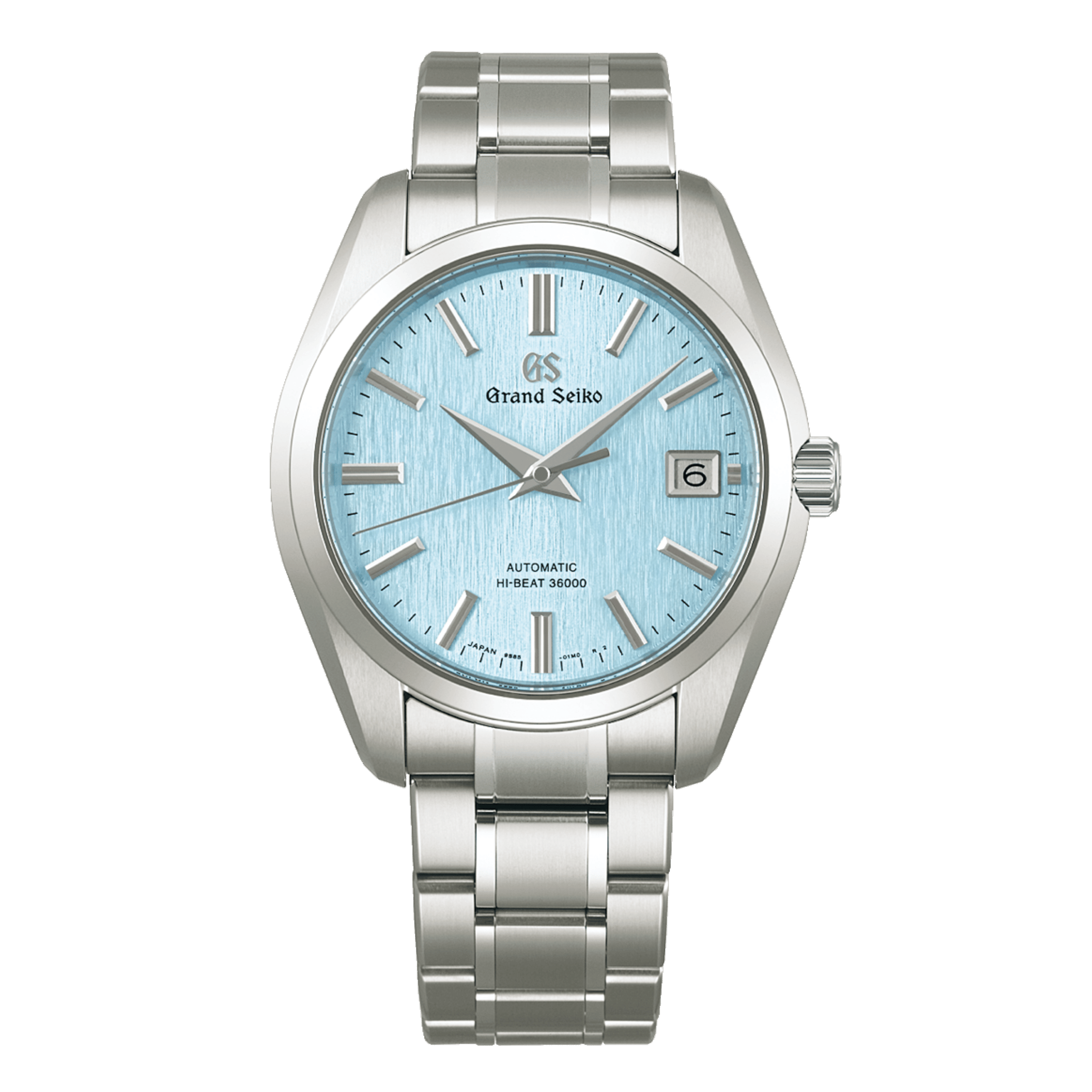 Montre Grand Seiko Heritage "Icefall" automatique Hi-Beat 1998 Revival Titanium cadran bleu bracelet titane 40 mm