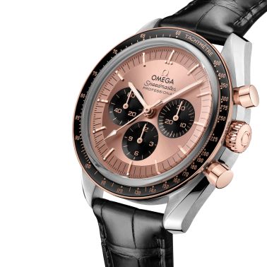 Omega Speedmaster Moonwatch Professional Chronograph Bicolore Steel & pink gold Sedna leather strap 42 mm