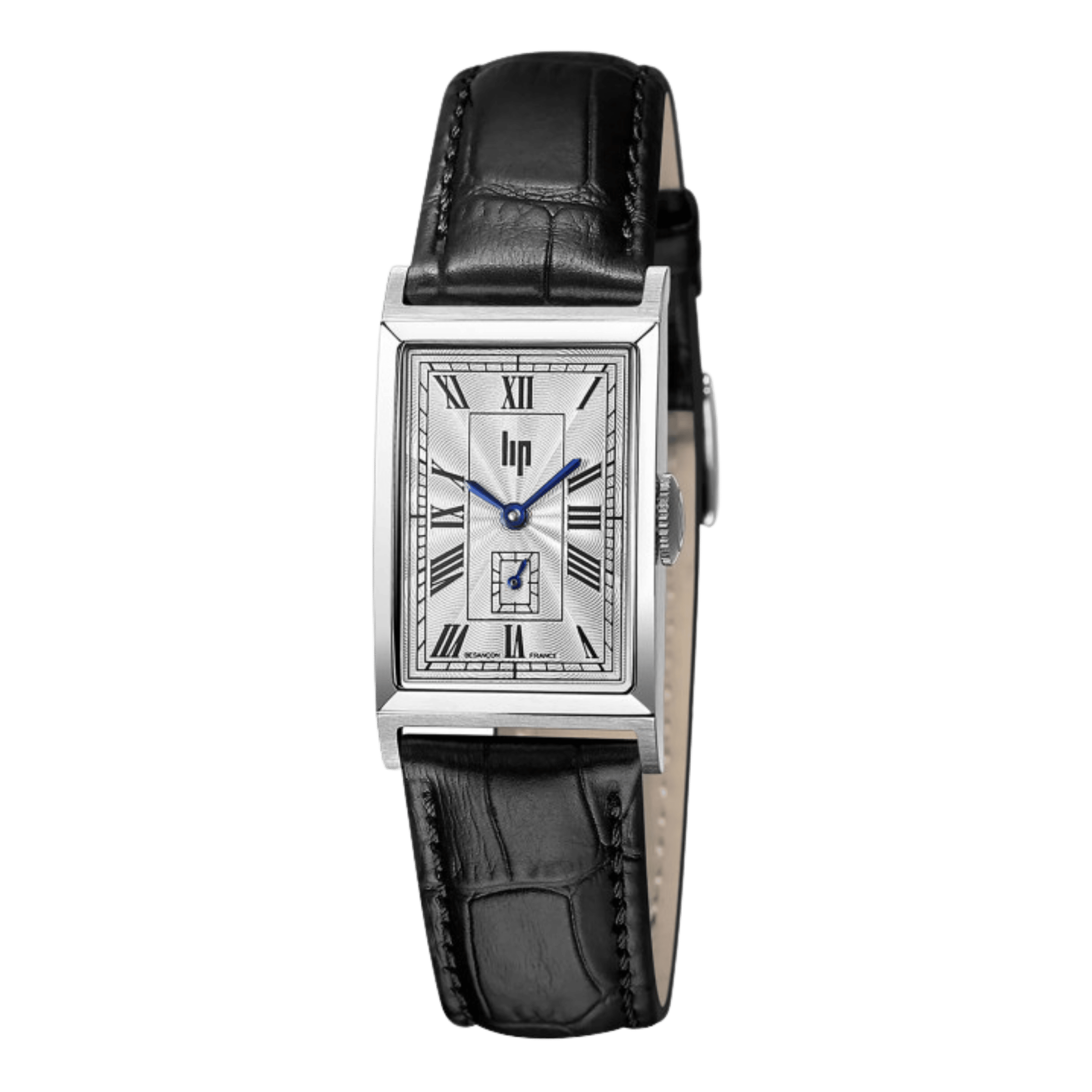 Lip Churchill T18 Small Seconds quartz silver dial black leather strap 38,5 x 21,2 mm