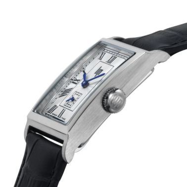 Lip Churchill T18 Small Seconds quartz silver dial black leather strap 38,5 x 21,2 mm