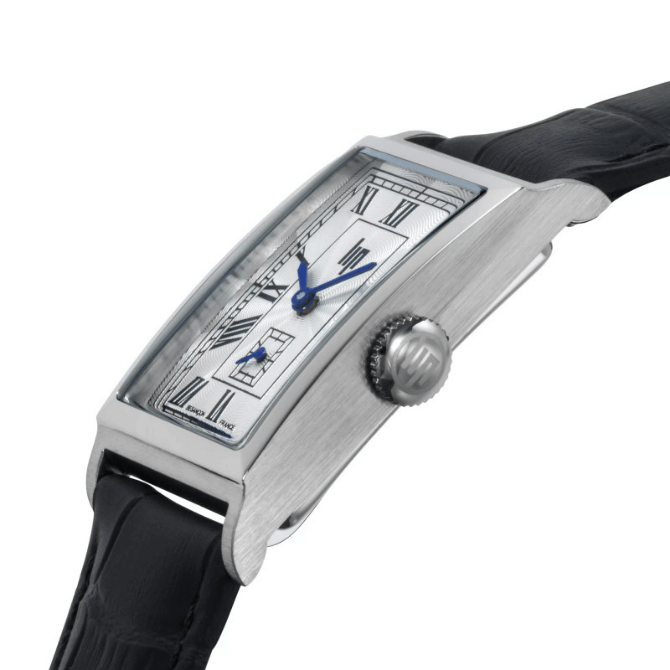 Lip Churchill T18 Small Seconds quartz silver dial black leather strap 38,5 x 21,2 mm