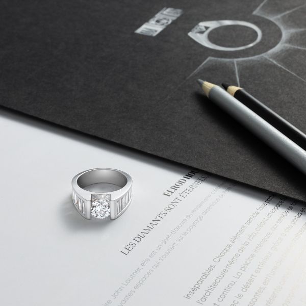 Bague Lepage L'Audacieuse en or blanc et diamants