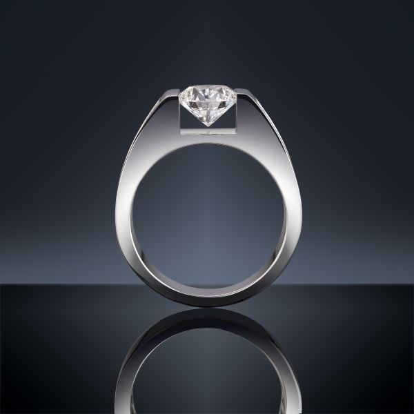 Bague Lepage L'Audacieuse en or blanc et diamants