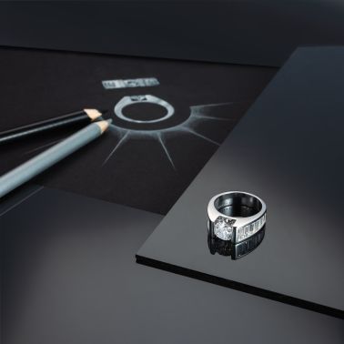 Bague Lepage L'Audacieuse en or blanc et diamants