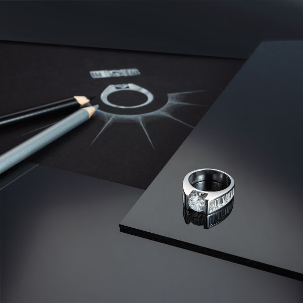 Bague Lepage L'Audacieuse en or blanc et diamants