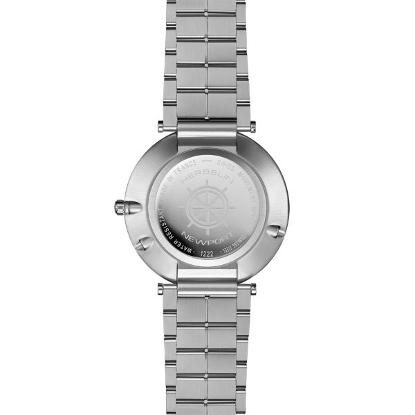 Herbelin Newport Slim Mechanical blue dial steel bracelet 42 mm