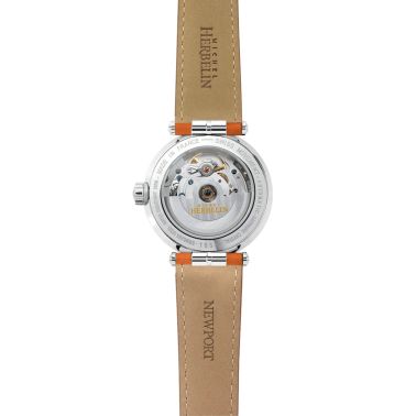 Montre Herbelin Newport automatique cadran nacre bracelet cuir 35 mm