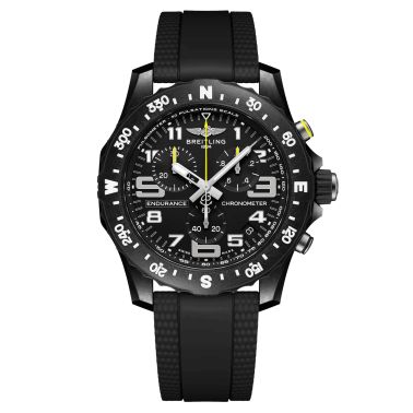Breitling Professional Endurance Pro quartz watch black dial black rubber strap 44 mm X82310E51B1S2