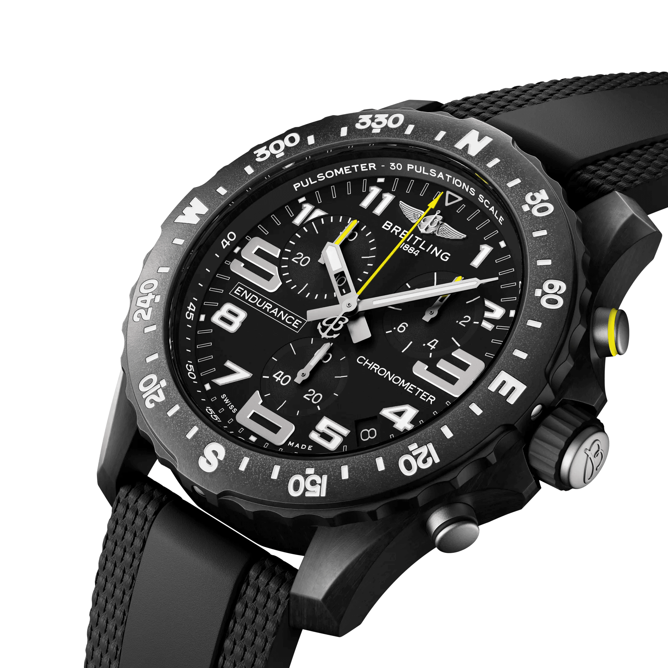 Montre Breitling Professional Endurance Pro quartz cadran noir bracelet caoutchouc noir 44 mm X82310E51B1S2