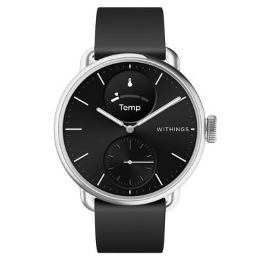 Withings ScanWatch 2 connected watch black dial black silicone strap 38 mm WSW 238 BLACK