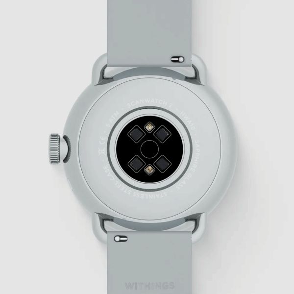 Montre connectée Withings ScanWatch 2 cadran blanc bracelet silicone blanc 38 mm WSW 238 WHITE