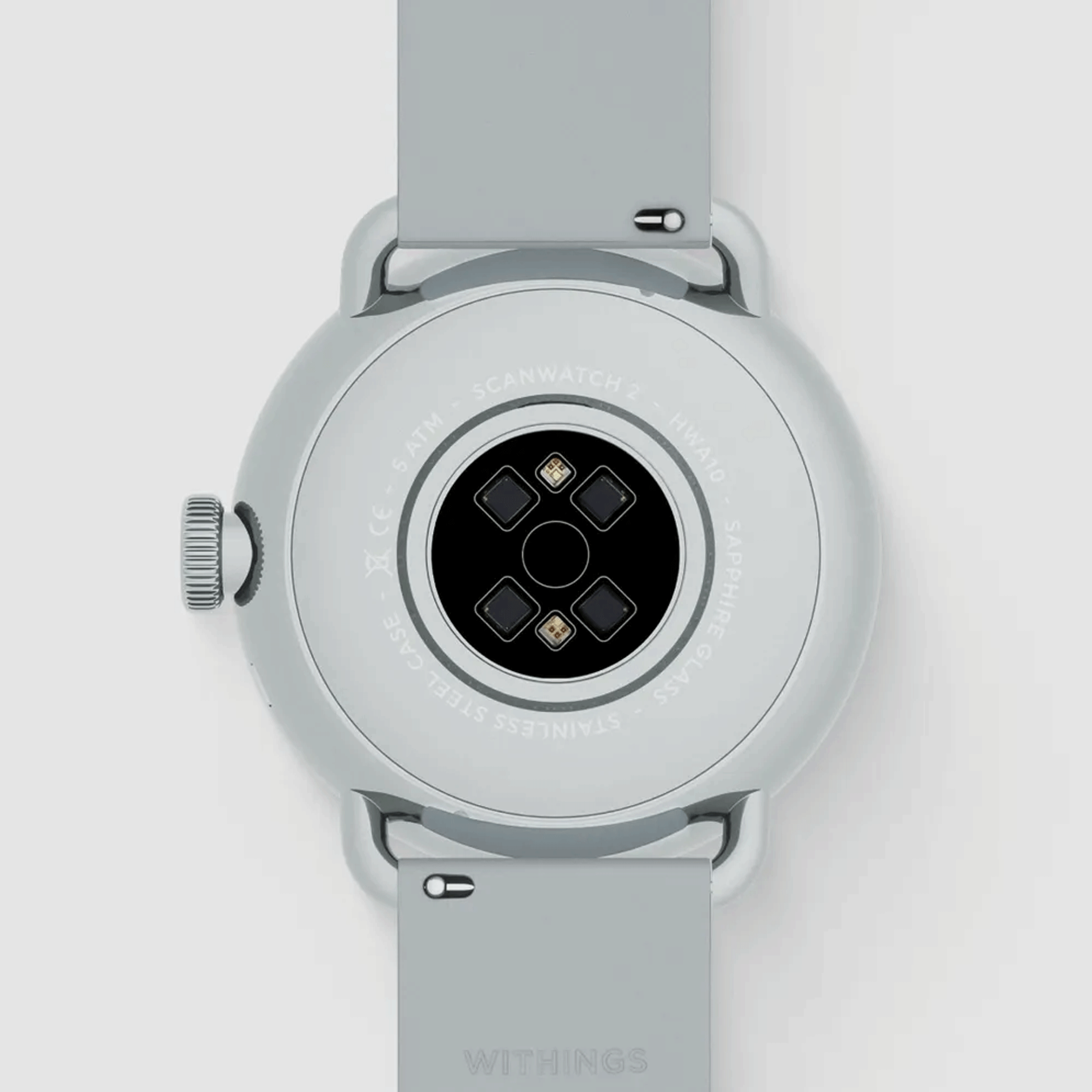 Montre connectée Withings ScanWatch 2 cadran blanc bracelet silicone blanc 38 mm WSW 238 WHITE