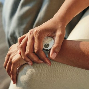 Withings ScanWatch 2 connected watch white dial white silicone strap 38 mm WSW 238 WHITE