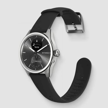 Withings ScanWatch 2 connected watch black dial black silicone strap 42 mm WSW 242 BLACK